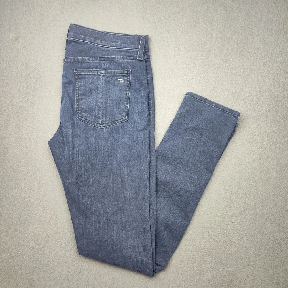 Rag Bone Jeans Womens 29 Blue Skinny Dark Wash Distressed‎ Denim Pants School